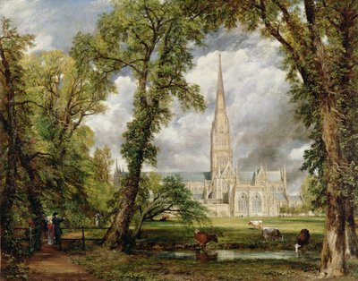 Uitzicht op de kathedraal van Salisbury vanuit de tuin van de bisschop, ca. 1822 door John Constable